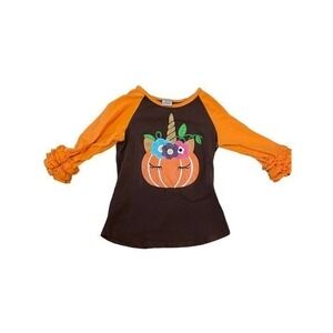 Unicorn Pumpkin Ruffle Shirt